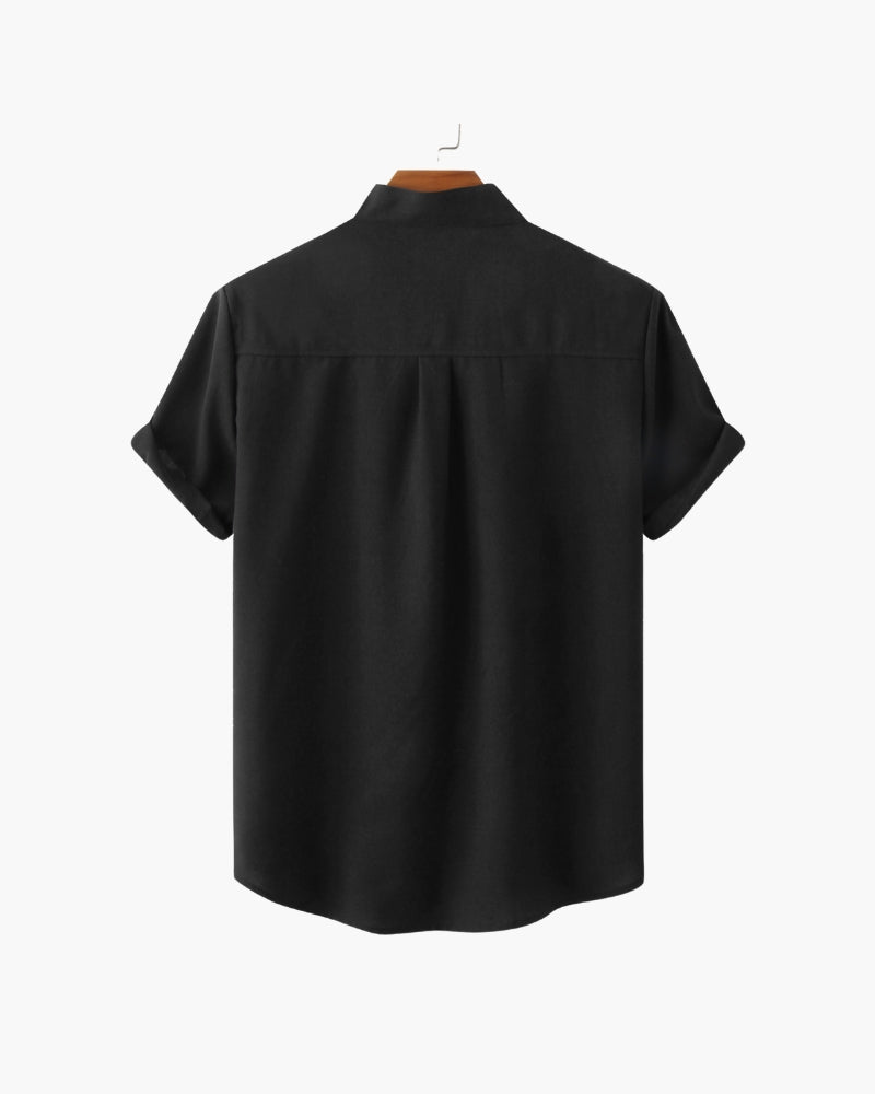 VALENTINI™ | Camicia con colletto mandarino