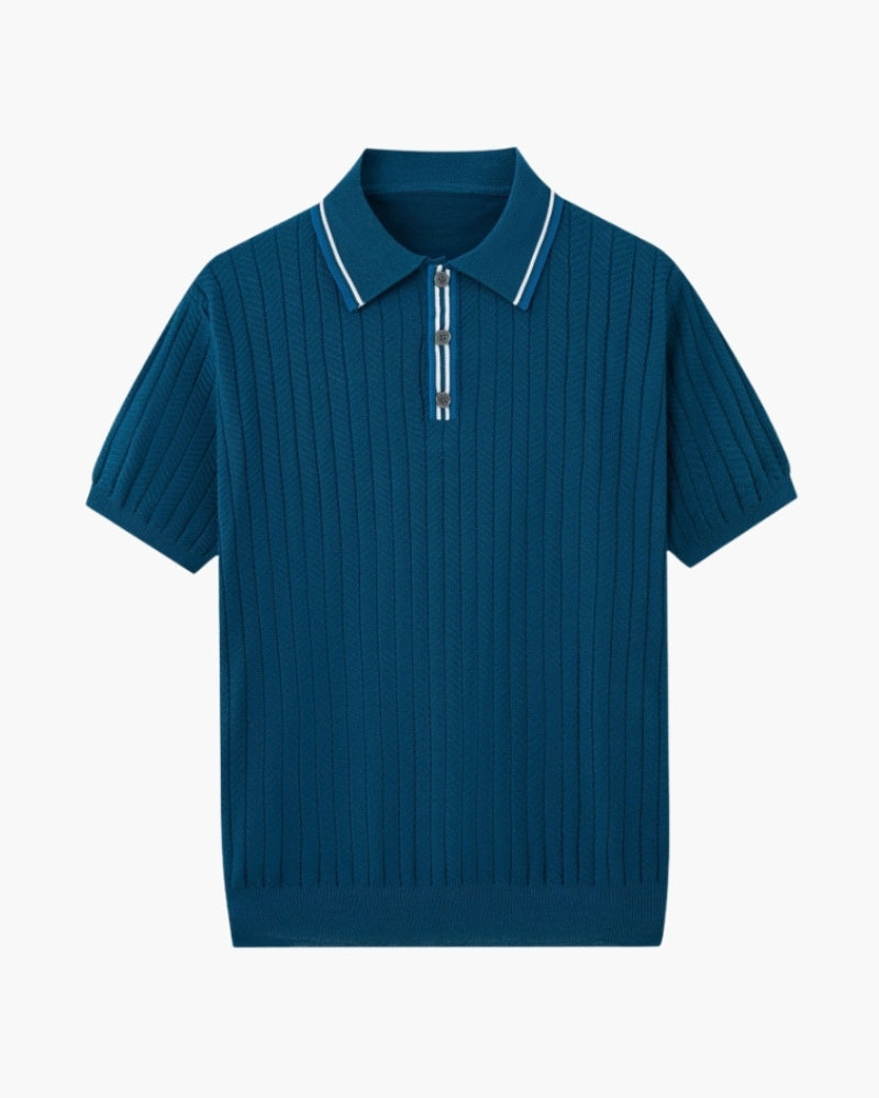VALENTINI™ | POLO IN MAGLIA A SPINA DI PESCE