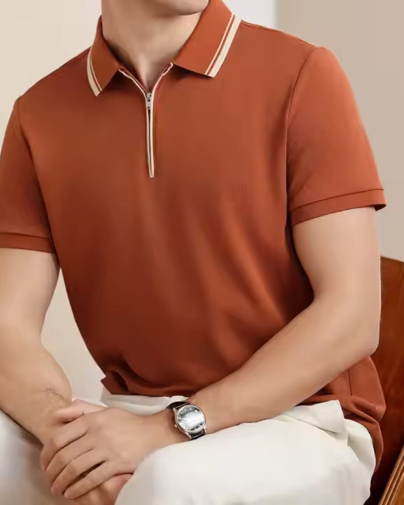 VALENTINI™ | Polo in maglia con zip al collo
