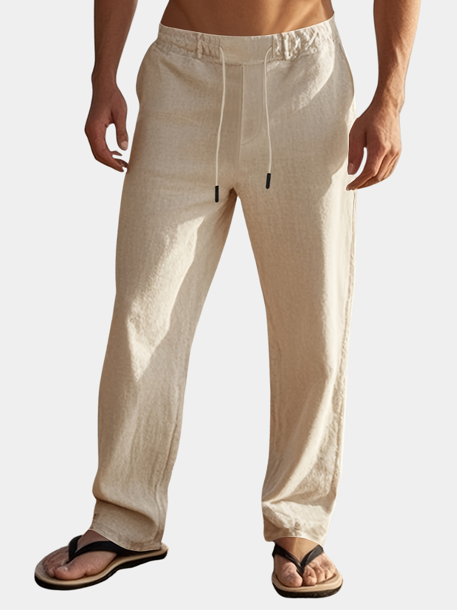VALENTINI™ | Pantaloni in lino da uomo a vestibilità ampia