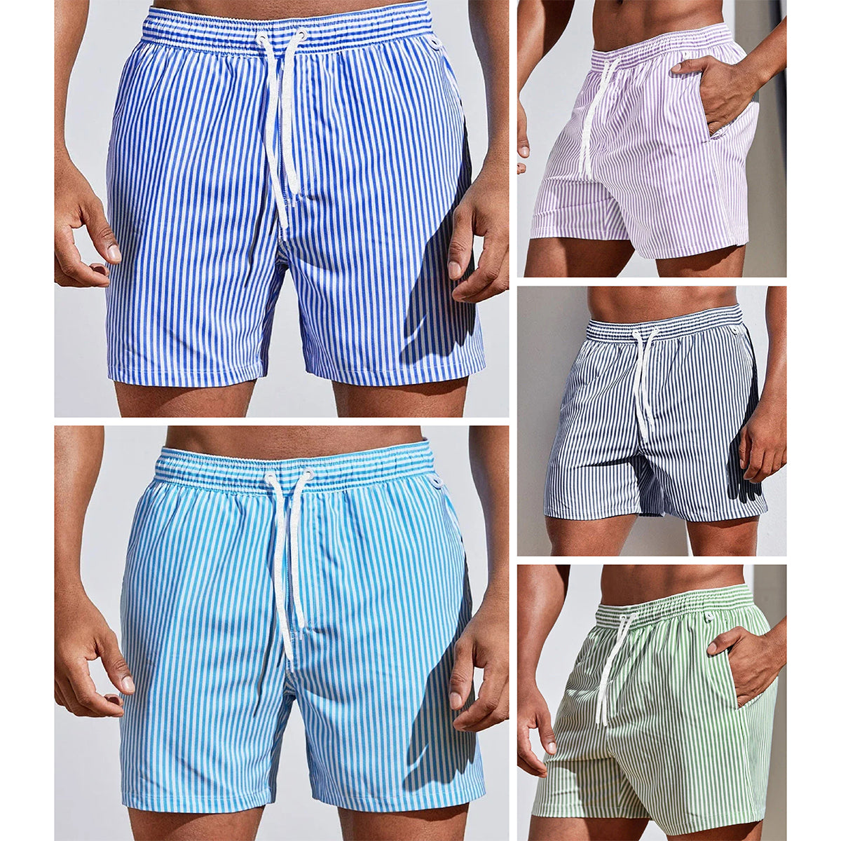 VALENTINI™ | Pantaloncini da bagno da uomo a righe ad asciugatura rapida