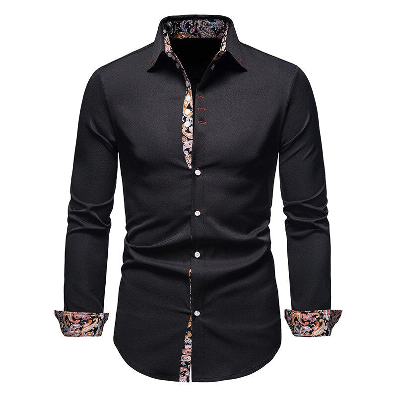 VALENTINI™ | Camicia con motivo Paisley