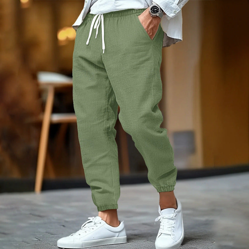 VALENTINI™ | Pantaloni da uomo in lino a vita alta
