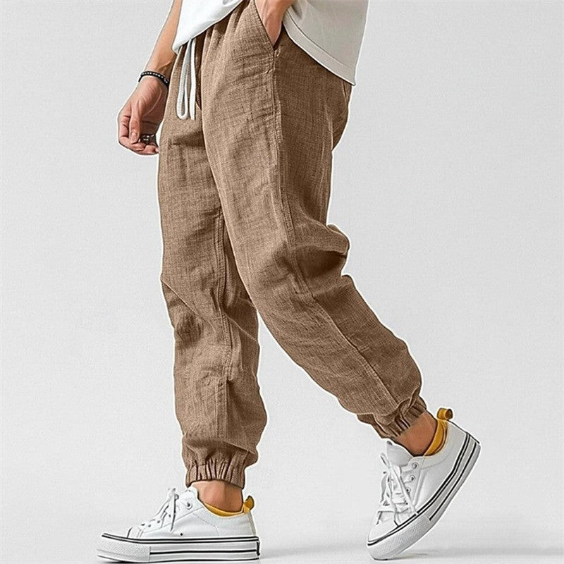 VALENTINI™ | Pantaloni dalla vestibilità ampia in tessuto intrecciato