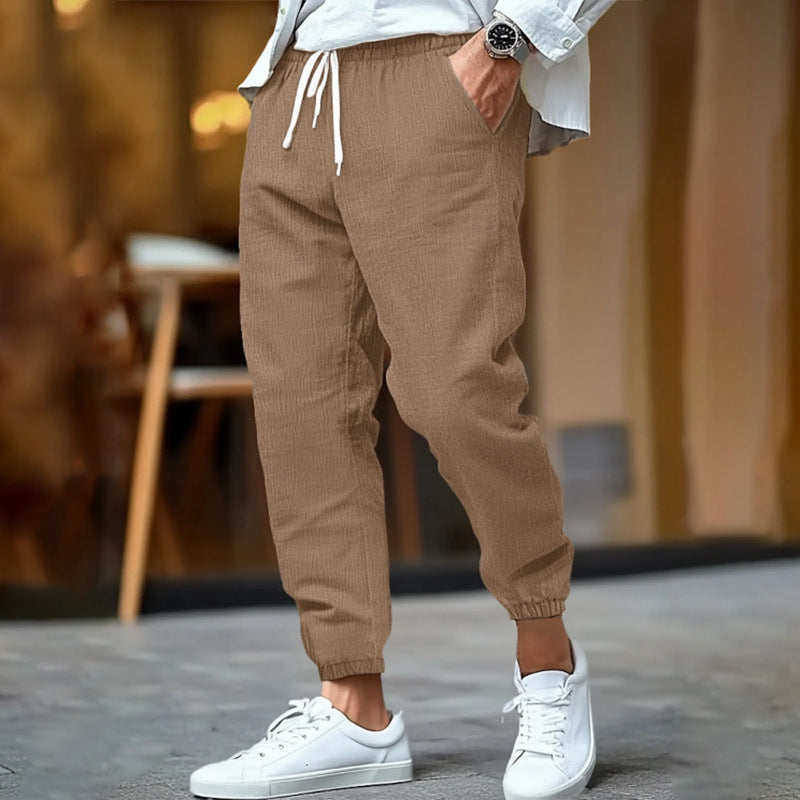 VALENTINI™ | Pantaloni da uomo in lino a vita alta