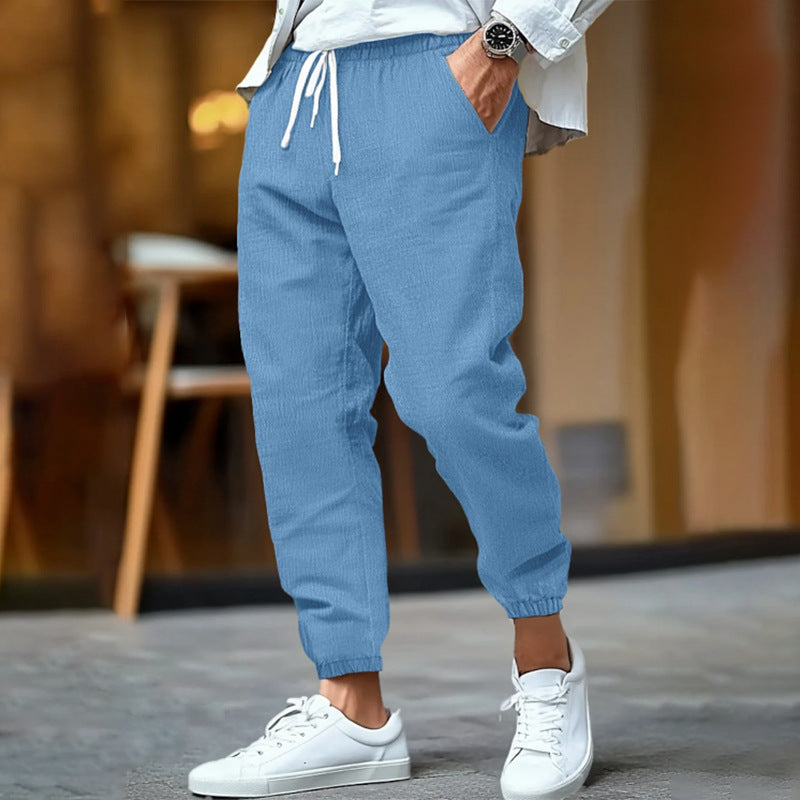 VALENTINI™ | Pantaloni da uomo in lino a vita alta