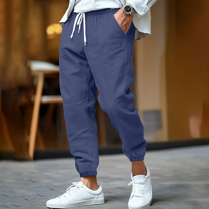 VALENTINI™ | Pantaloni da uomo in lino a vita alta
