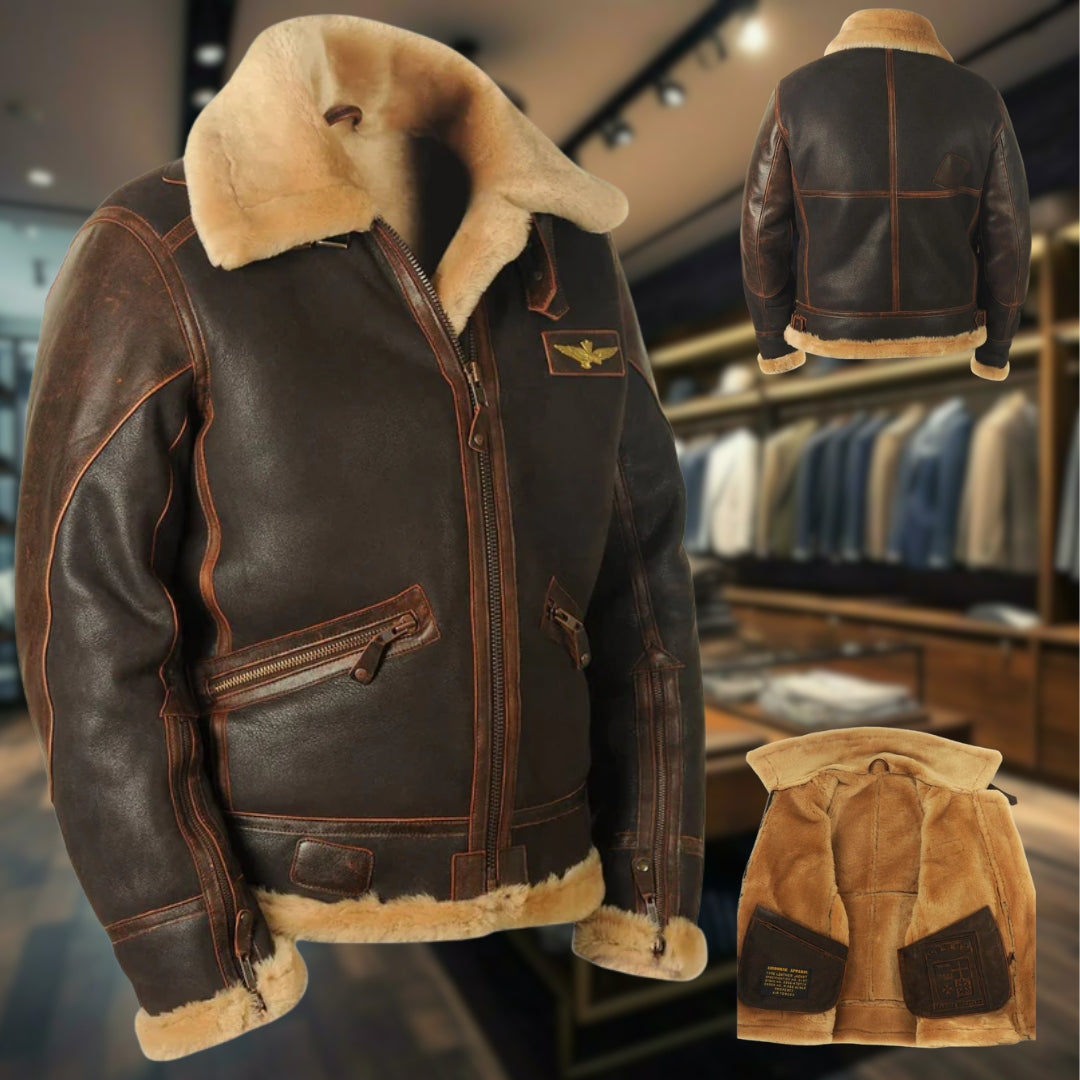 VALENTINI™ | Giacca in pelle da aviatore