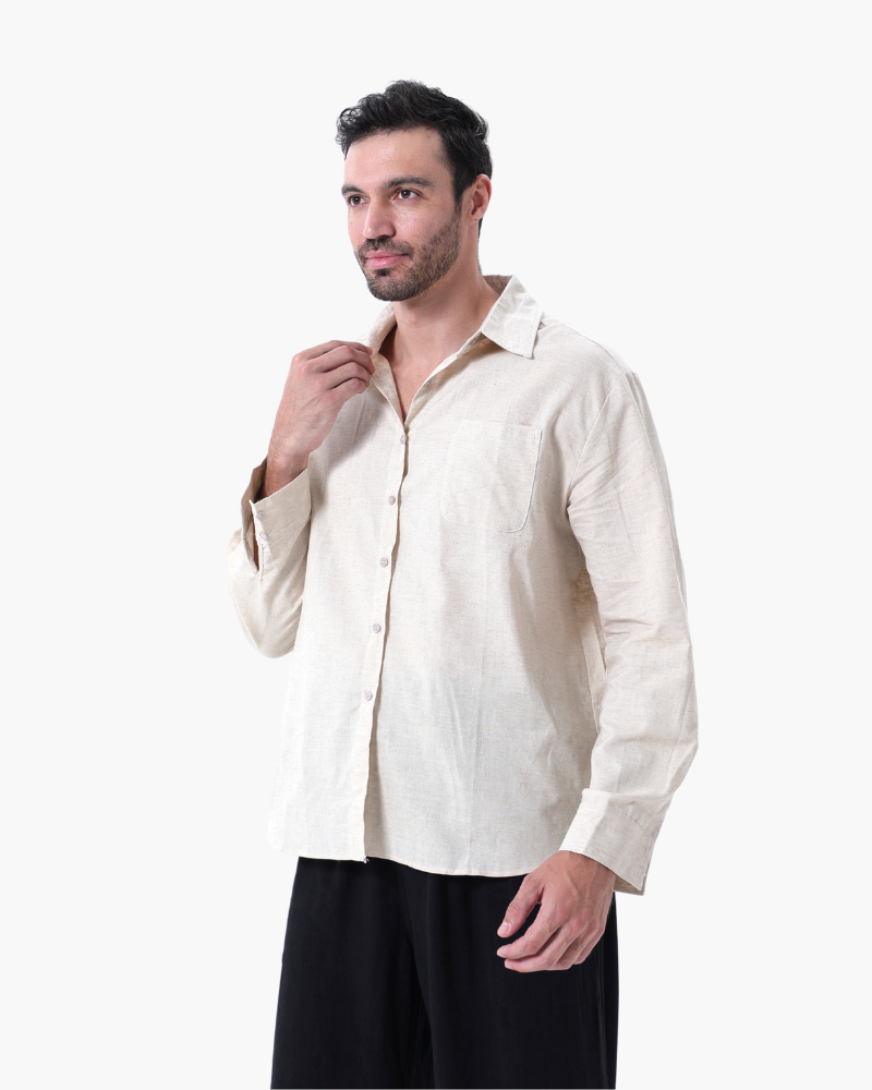 VALENTINI™ | Completo in lino a maniche lunghe