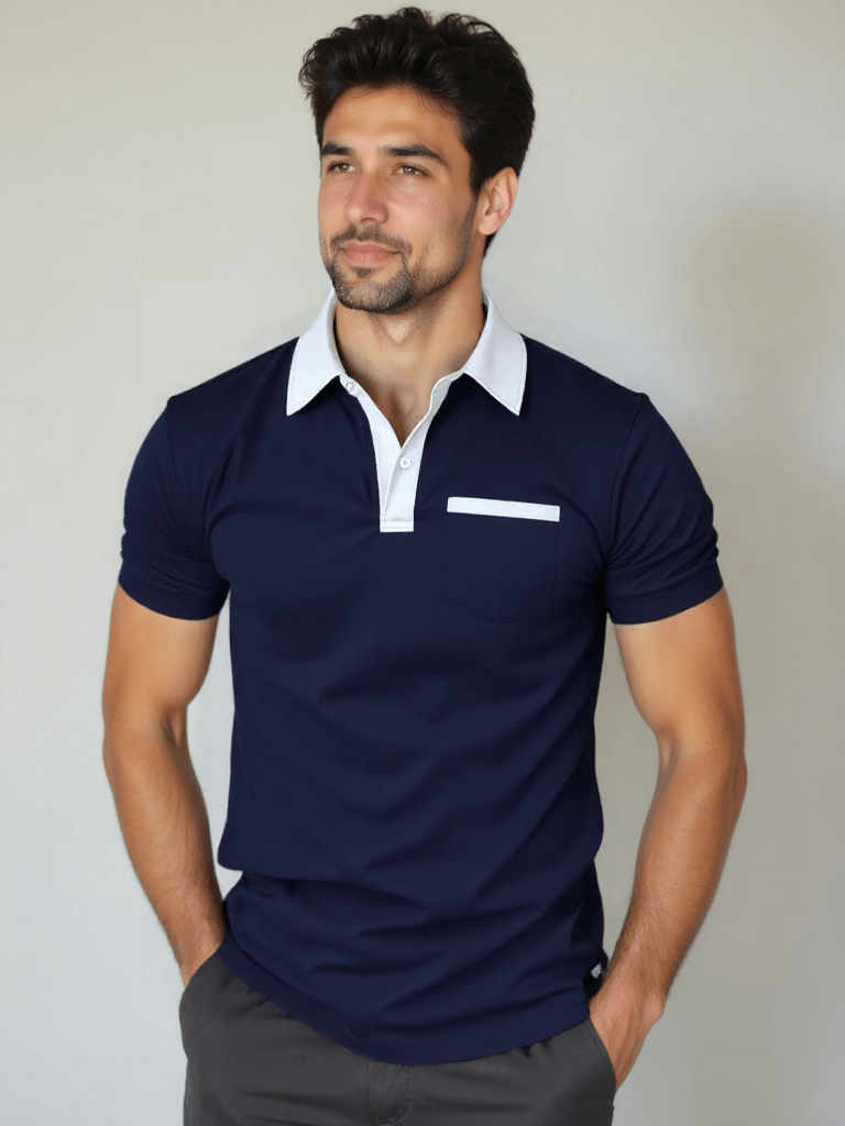 VALENTINI™ | Polo con colletto a contrasto