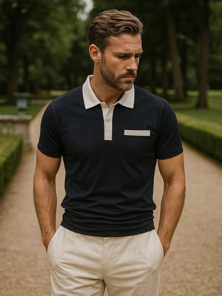 VALENTINI™ | Polo con colletto a contrasto