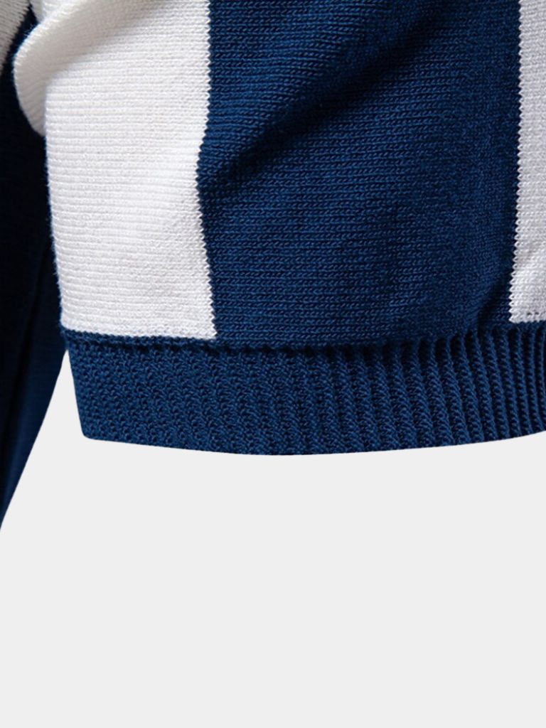 VALENTINI™ | Polo a righe con zip