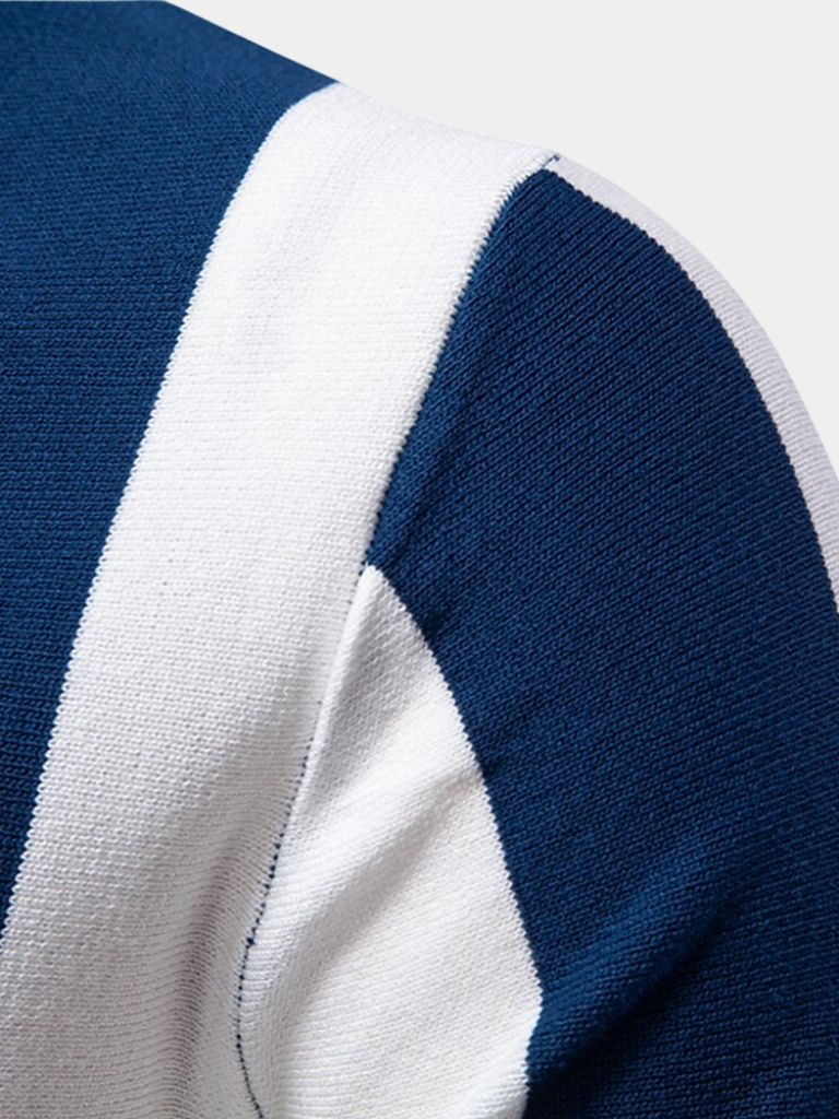 VALENTINI™ | Polo a righe con zip