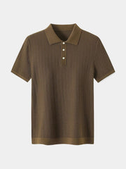 VALENTINI™ | Polo in maglia con motivo a chevron