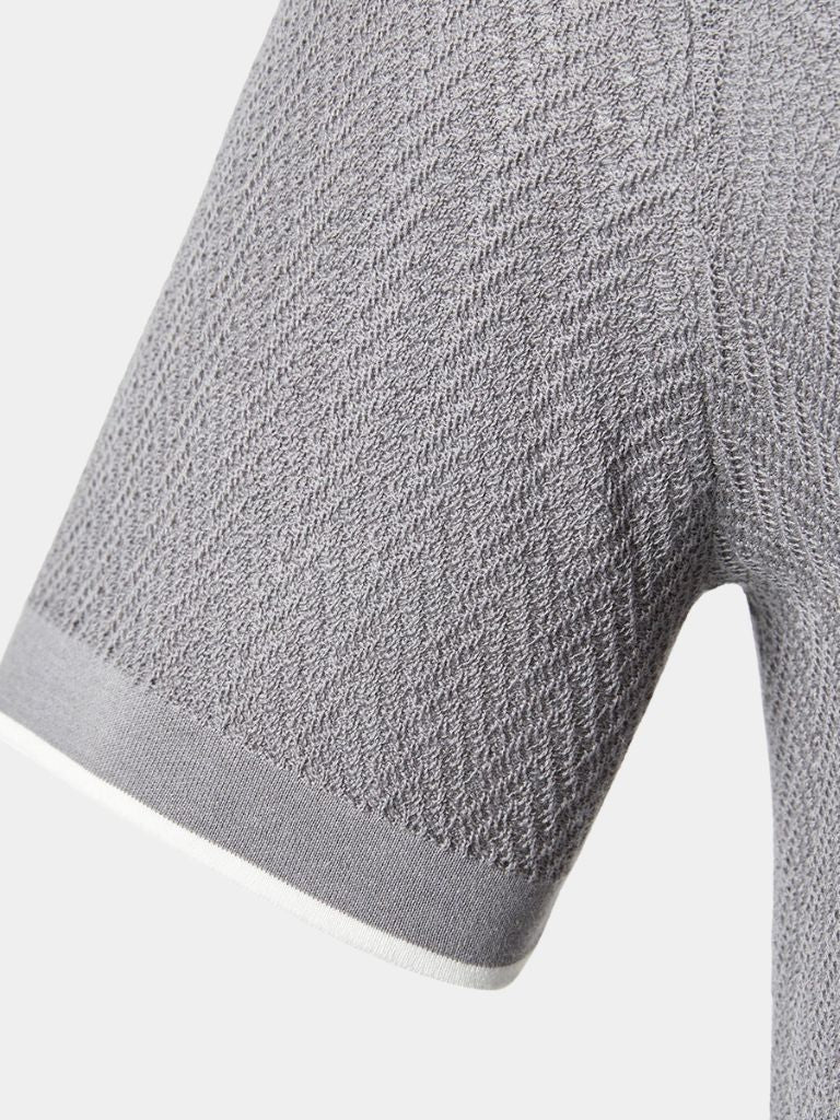 VALENTINI™ | Polo in maglia con motivo a chevron