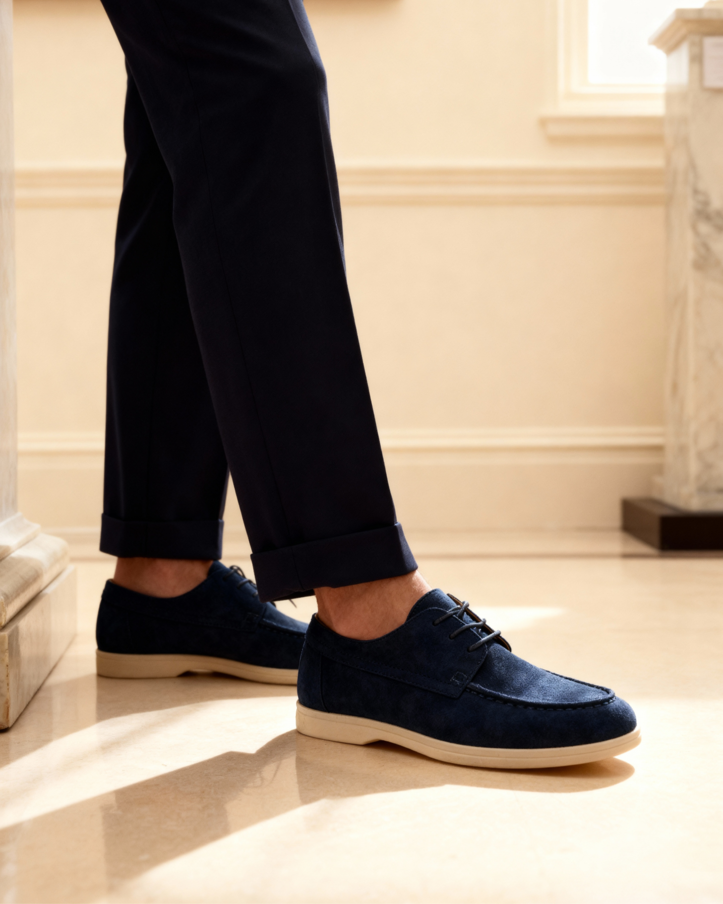 VALENTINI™ | Scarpe stringate in camoscio