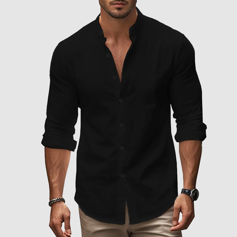 VALENTINI™ | Camicia in misto lino e cotone