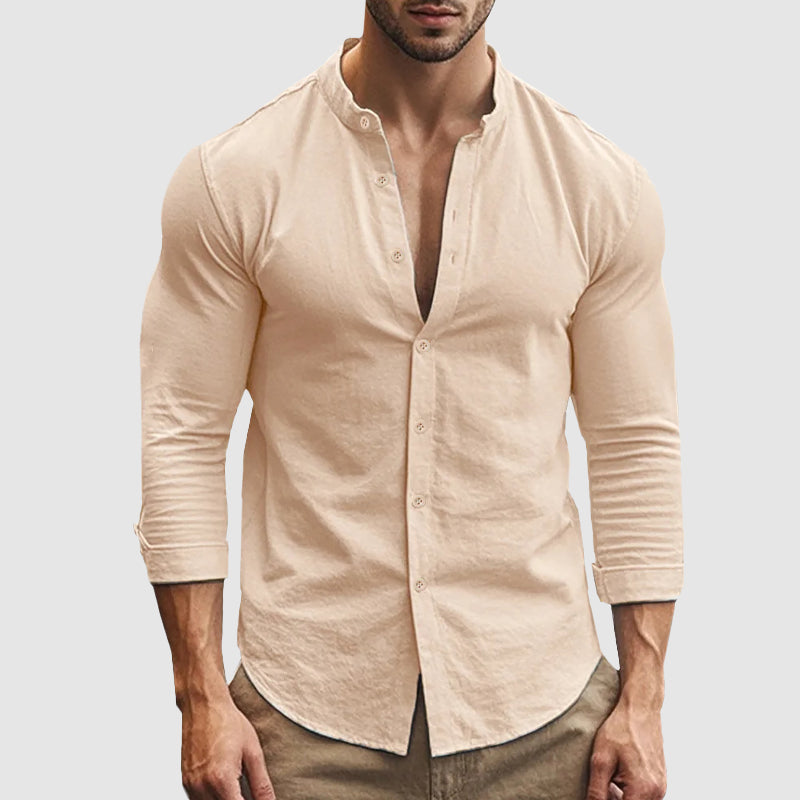 VALENTINI™ | Camicia in misto lino e cotone