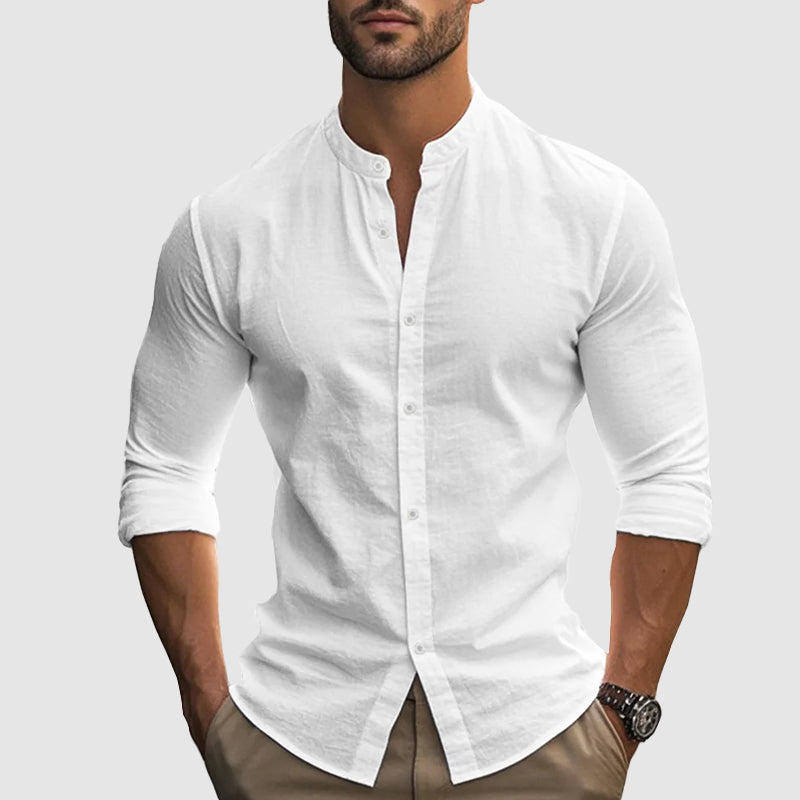 VALENTINI™ | Camicia in misto lino e cotone