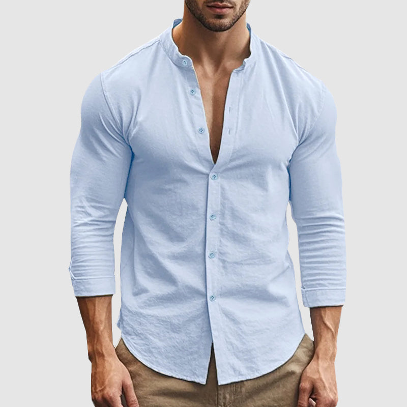 VALENTINI™ | Camicia in misto lino e cotone