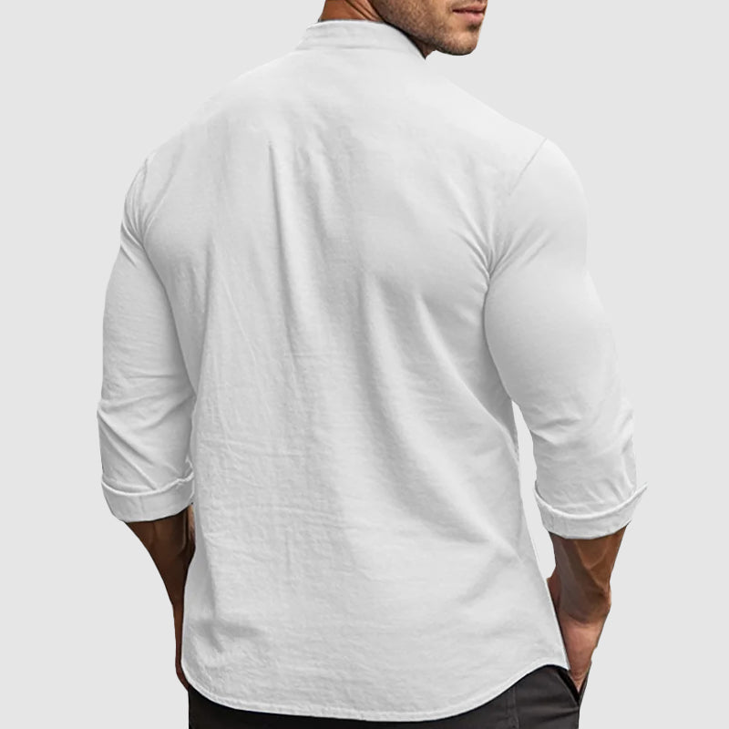 VALENTINI™ | Camicia in misto lino e cotone
