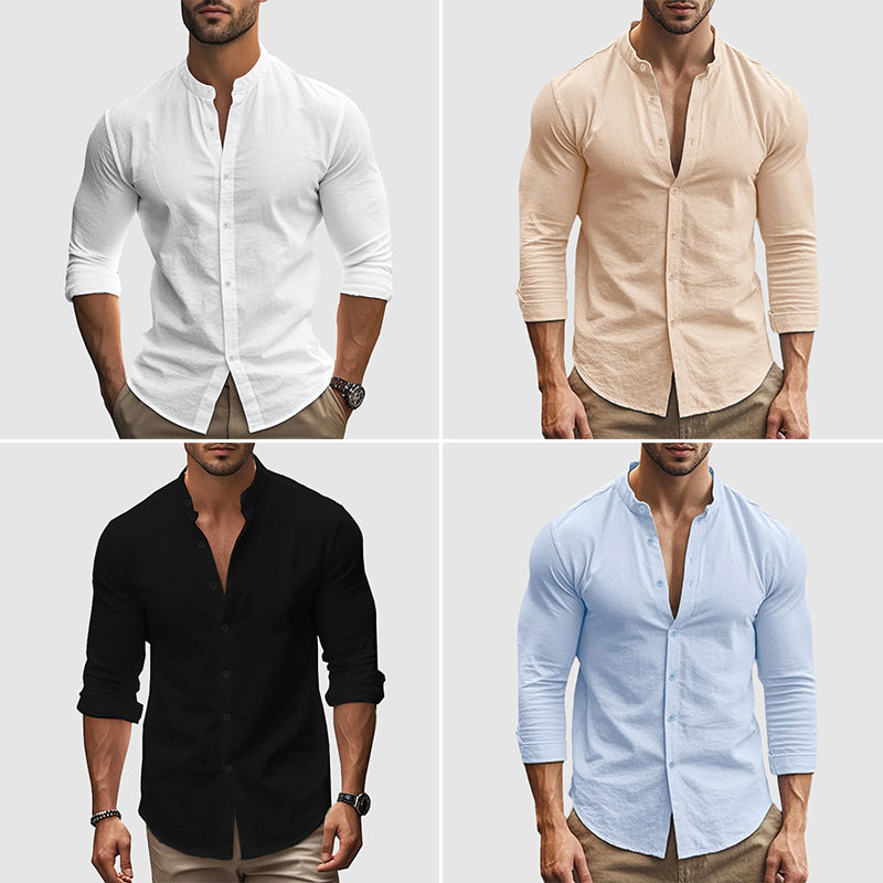 VALENTINI™ | Camicia in misto lino e cotone