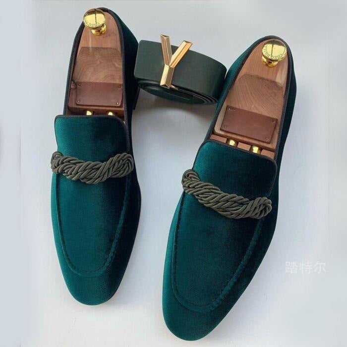 VALENTINI™ | Mocassini in pelle scamosciata vegana