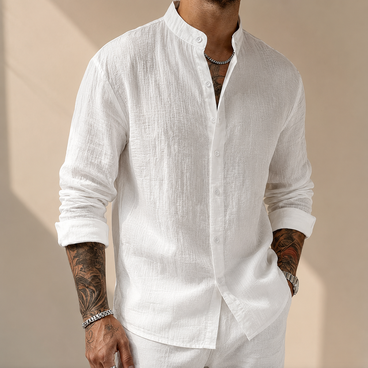 VALENTINI™ | Camicia in misto lino
