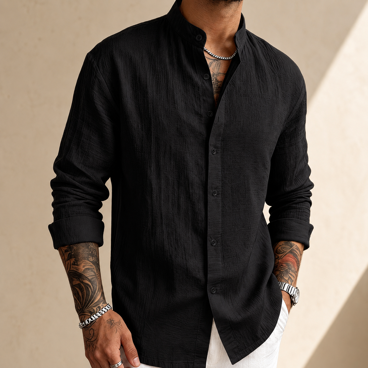 VALENTINI™ | Camicia in misto lino