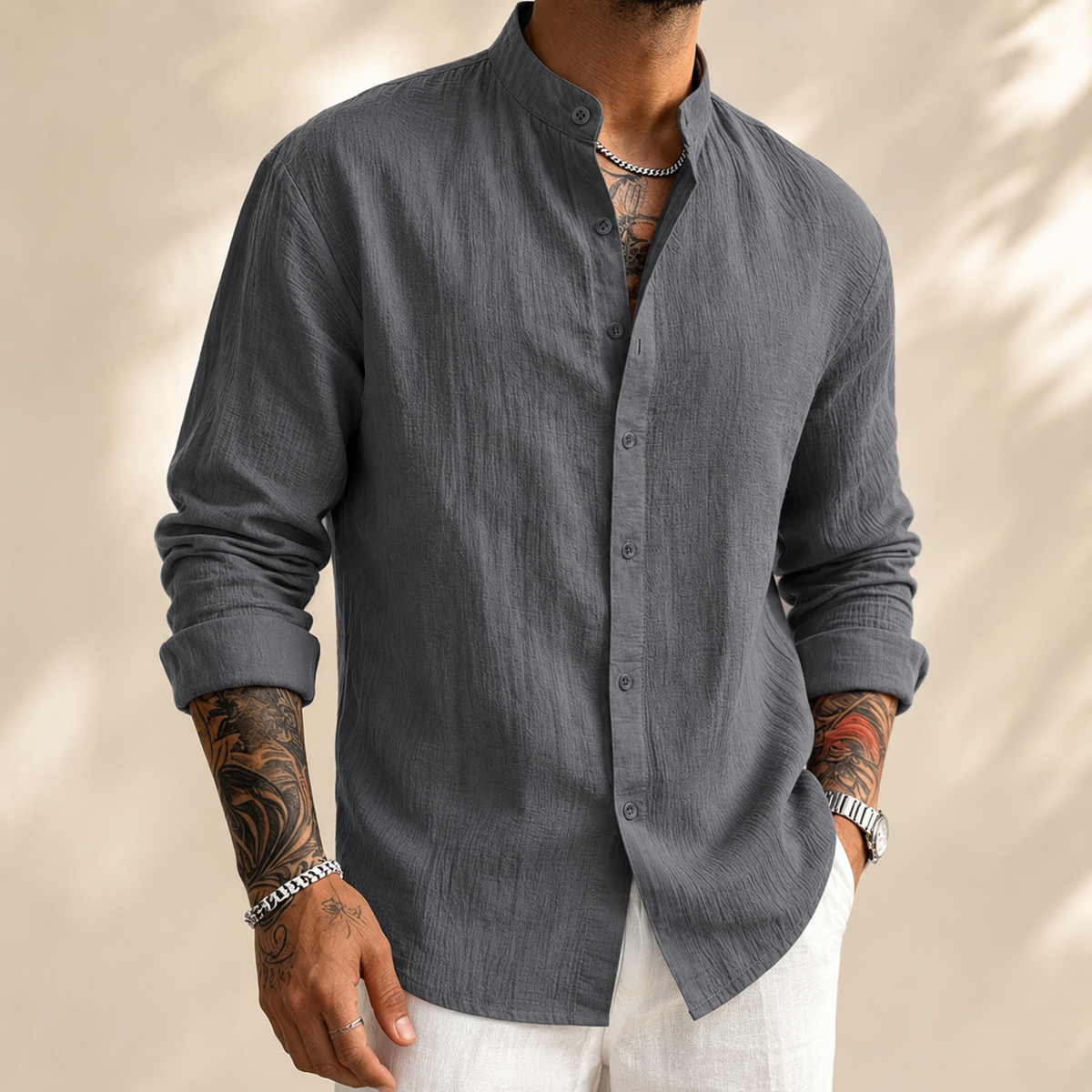VALENTINI™ | Camicia in misto lino