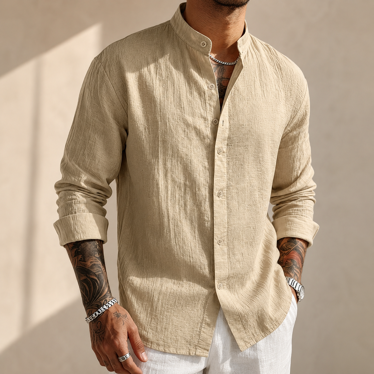 VALENTINI™ | Camicia in misto lino