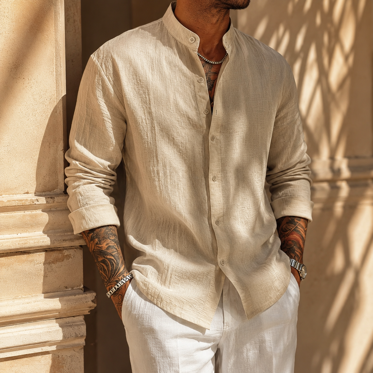 VALENTINI™ | Camicia in misto lino