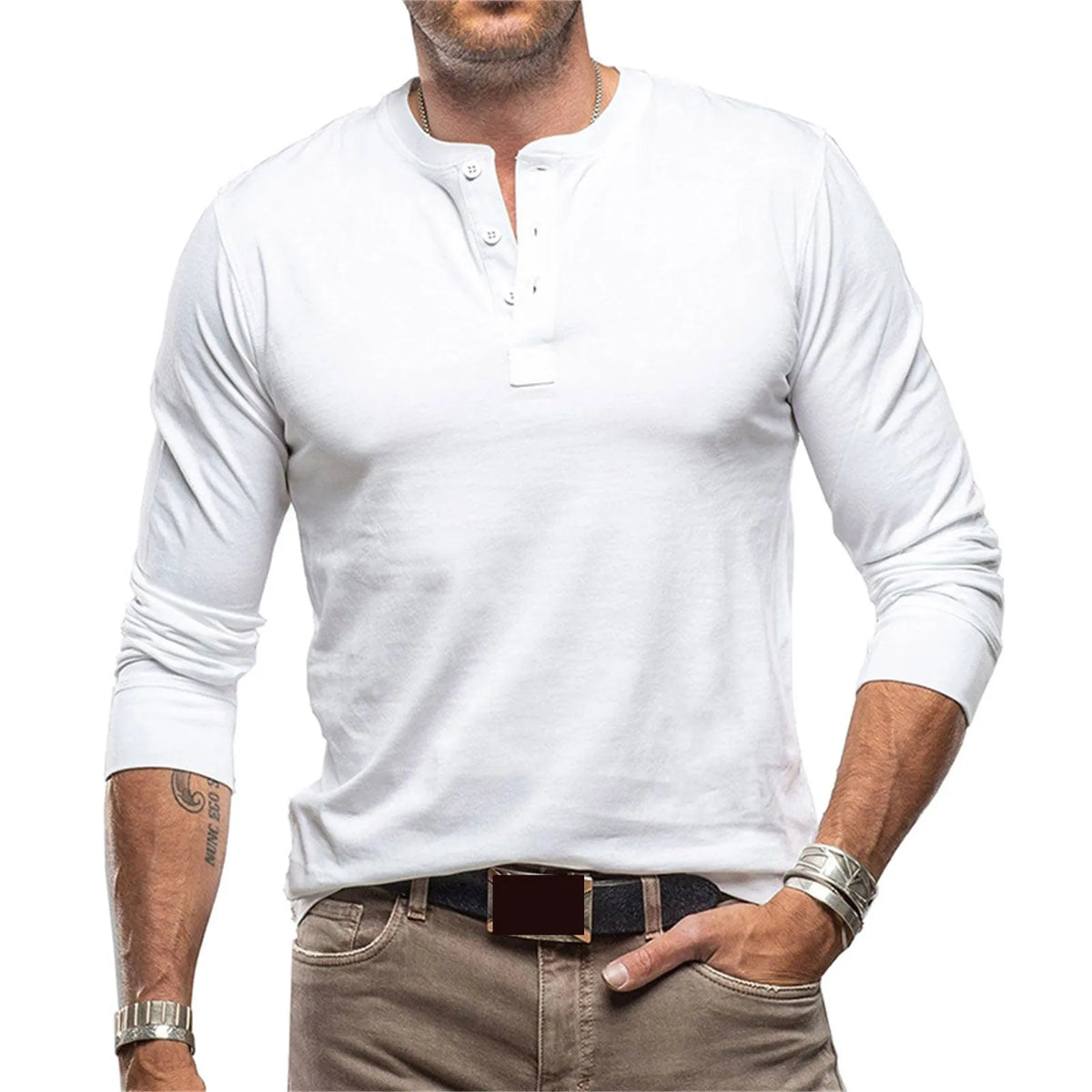 VALENTINI™ | Maglietta Henley slim fit