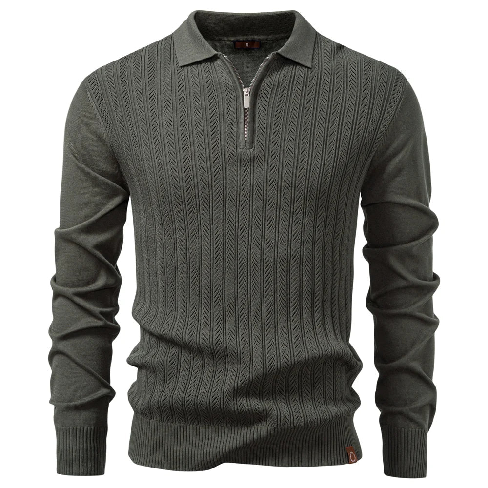 VALENTINI™ | Polo con trama in rilievo