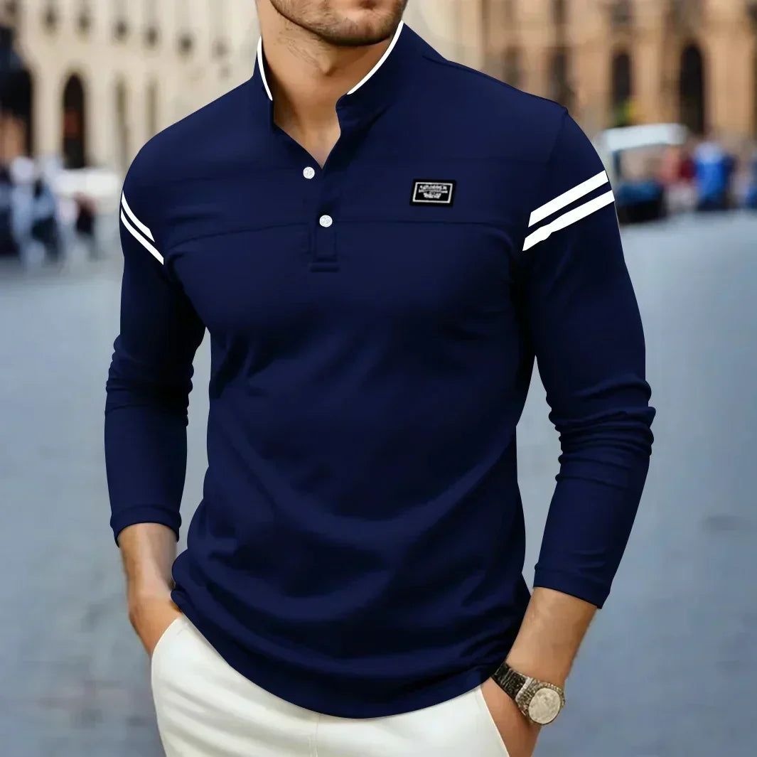 VALENTINI™ | Maglietta Henley a maniche lunghe