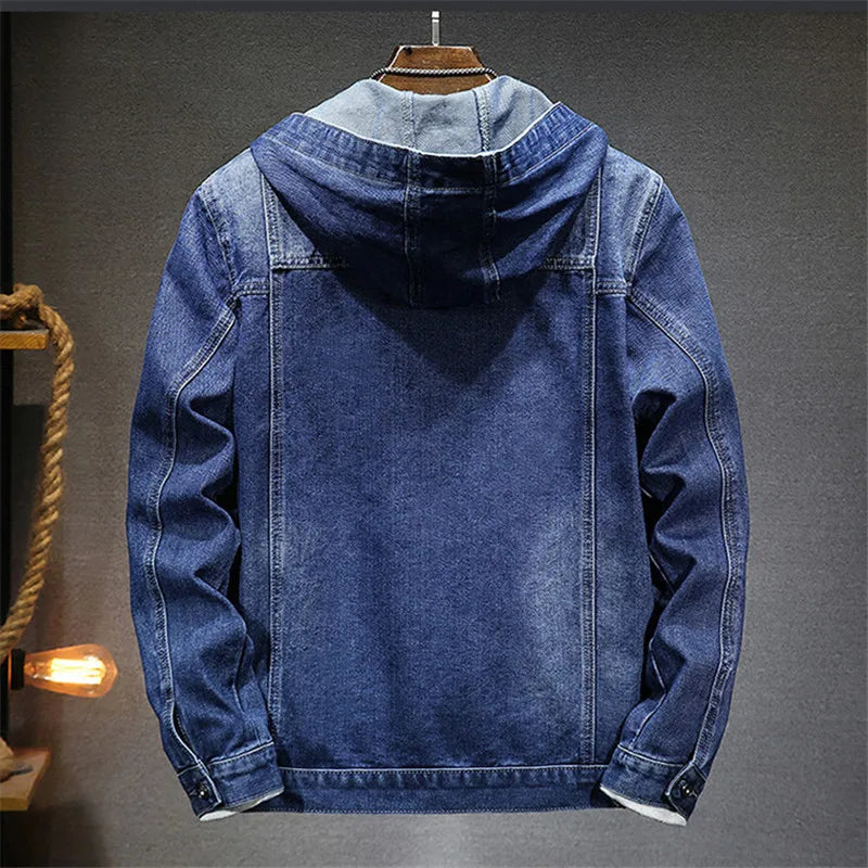 VALENTINI™ | Felpa con cappuccio in denim retrò