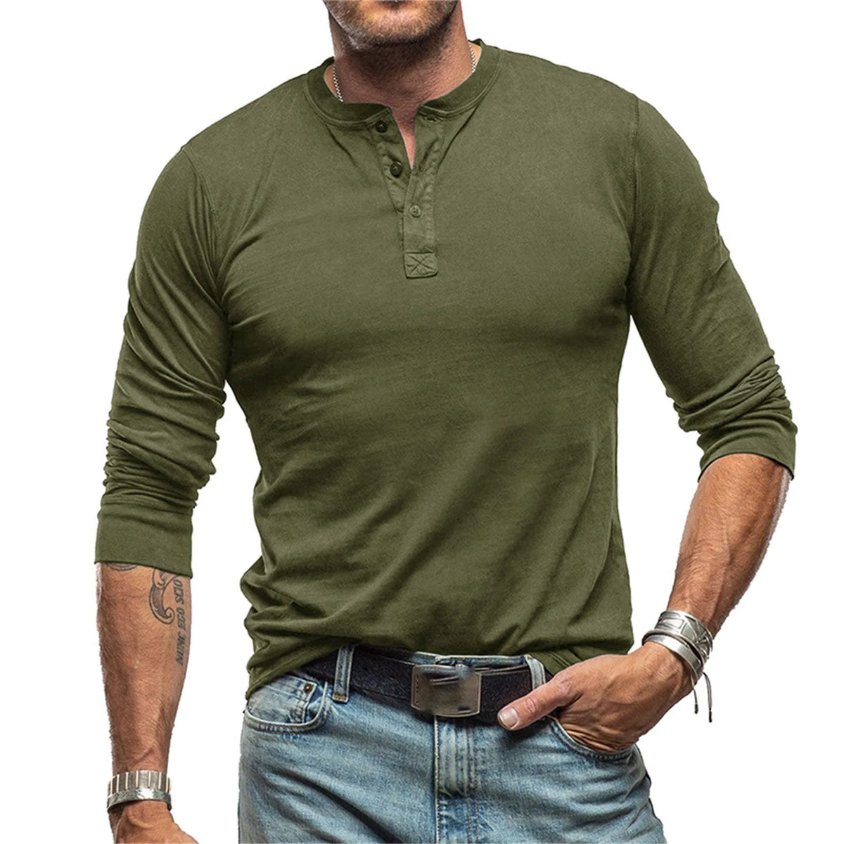 VALENTINI™ | Maglietta Henley slim fit