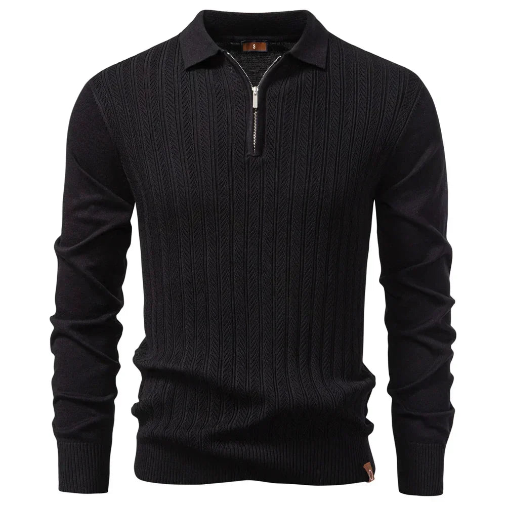 VALENTINI™ | Polo con trama in rilievo