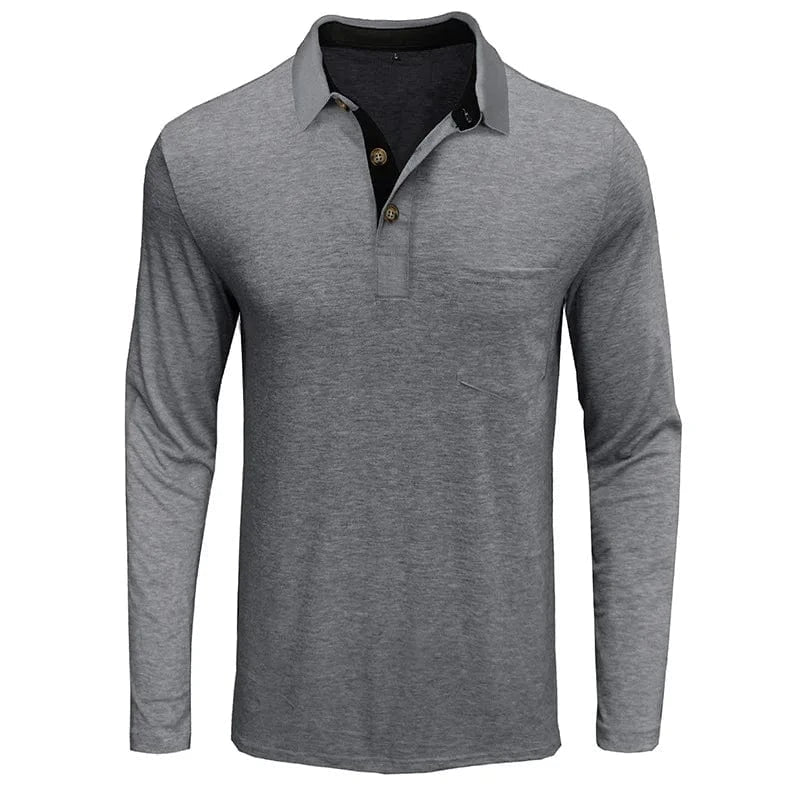VALENTINI™ | Polo a maniche lunghe con tasca