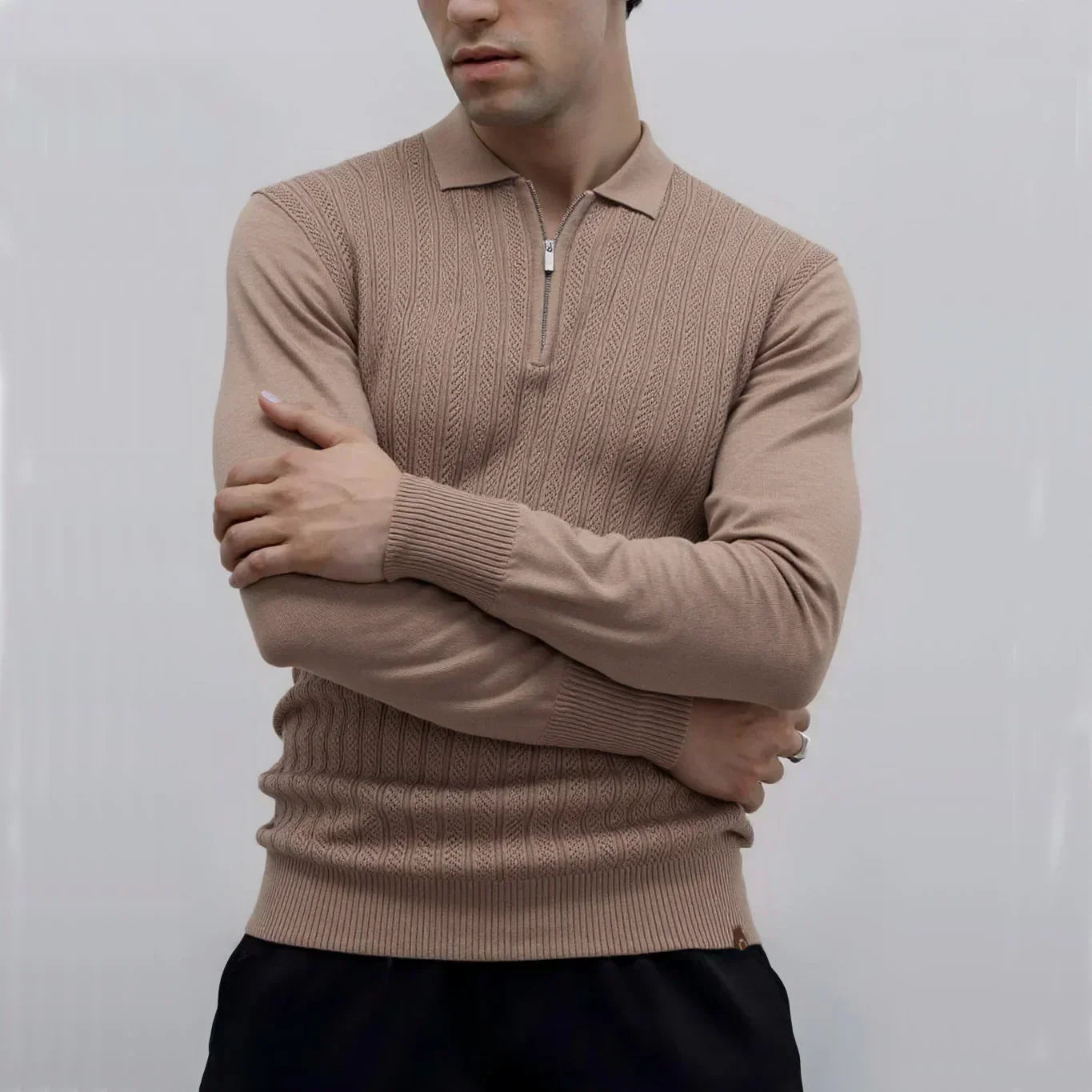 VALENTINI™ | Polo con trama in rilievo