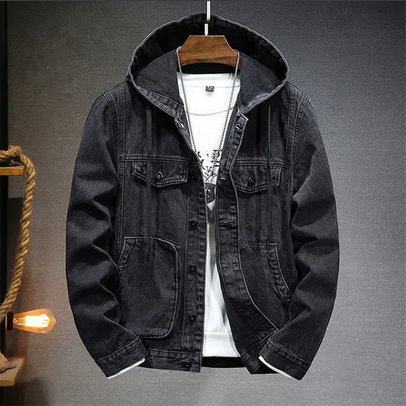 VALENTINI™ | Felpa con cappuccio in denim retrò