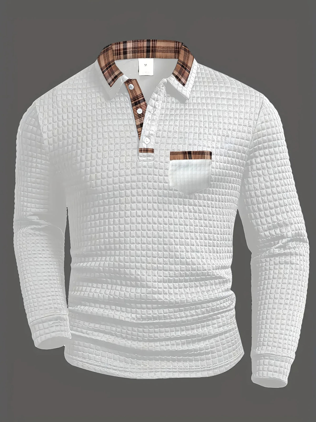 VALENTINI™ | Polo a maniche lunghe a quadri fini