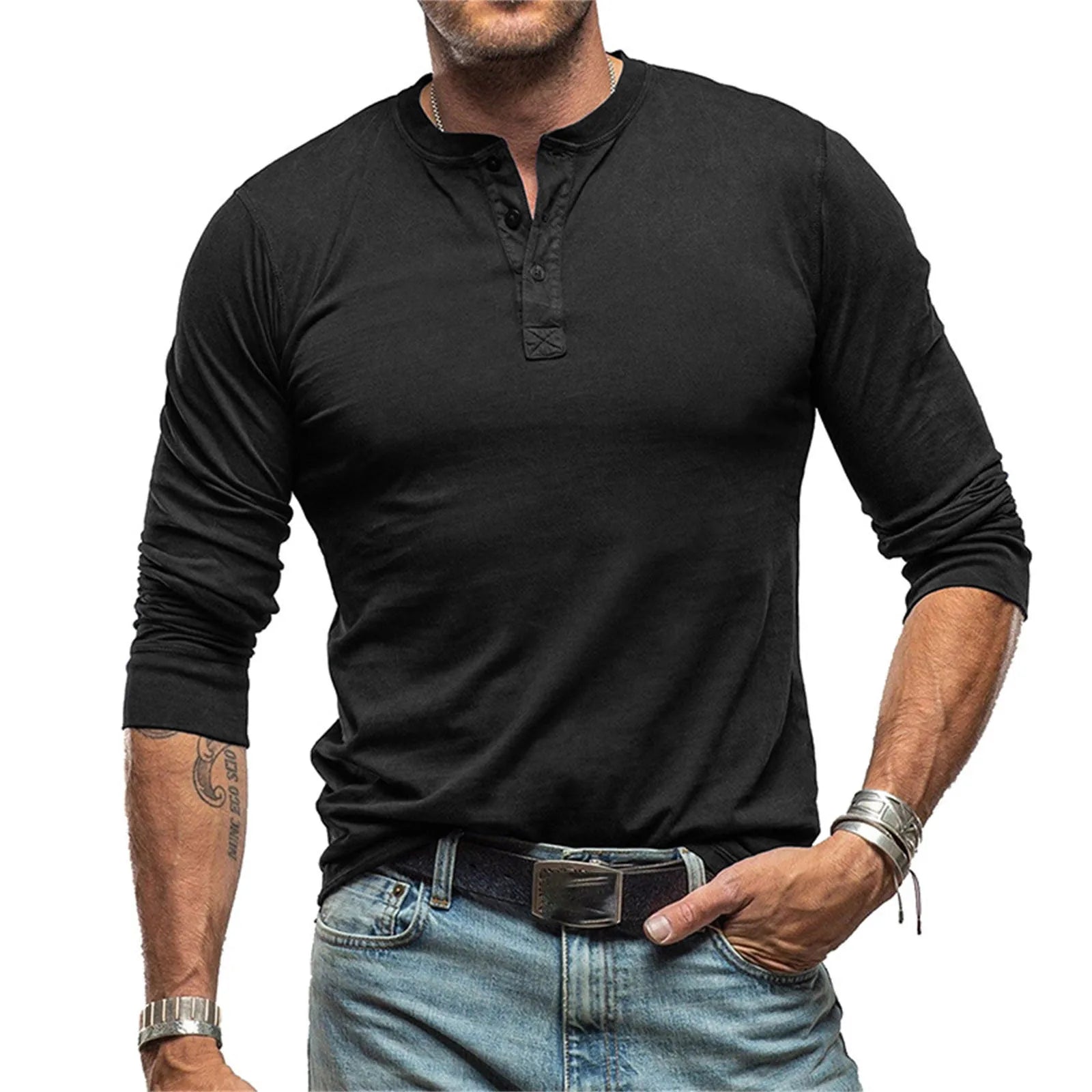 VALENTINI™ | Maglietta Henley slim fit