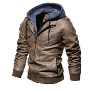 VALENTINI™ | Giacca in pelle con cappuccio