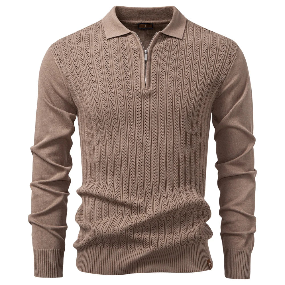 VALENTINI™ | Polo con trama in rilievo