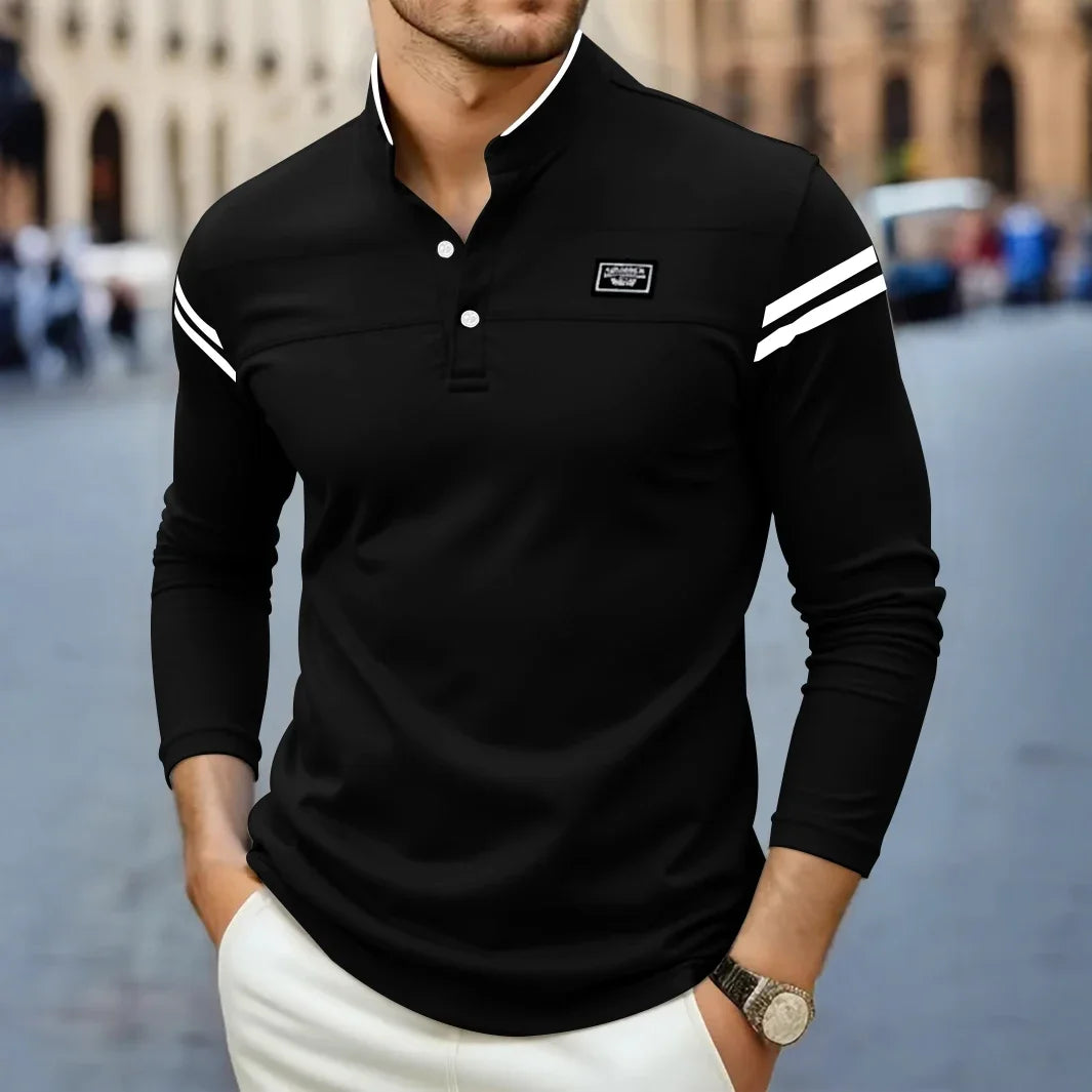 VALENTINI™ | Maglietta Henley a maniche lunghe