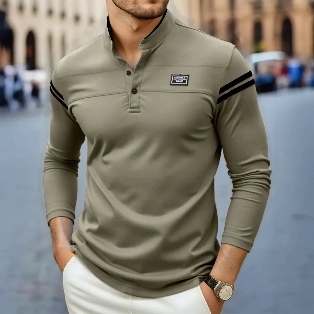 VALENTINI™ | Maglietta Henley a maniche lunghe