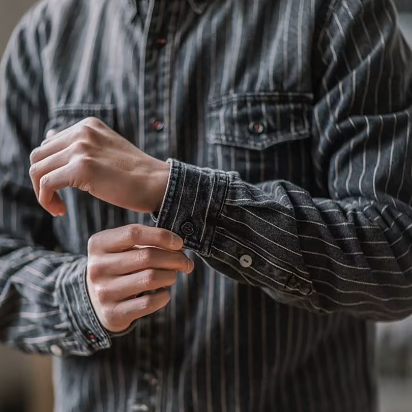 VALENTINI™ | Camicia a maniche lunghe a righe