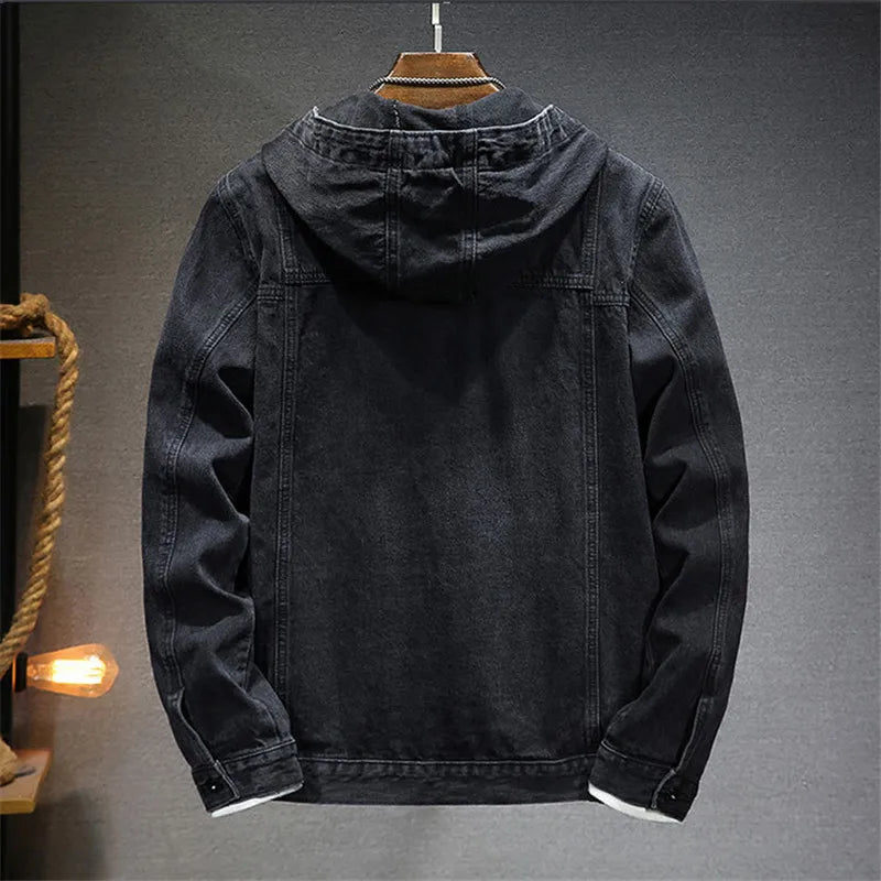VALENTINI™ | Felpa con cappuccio in denim retrò