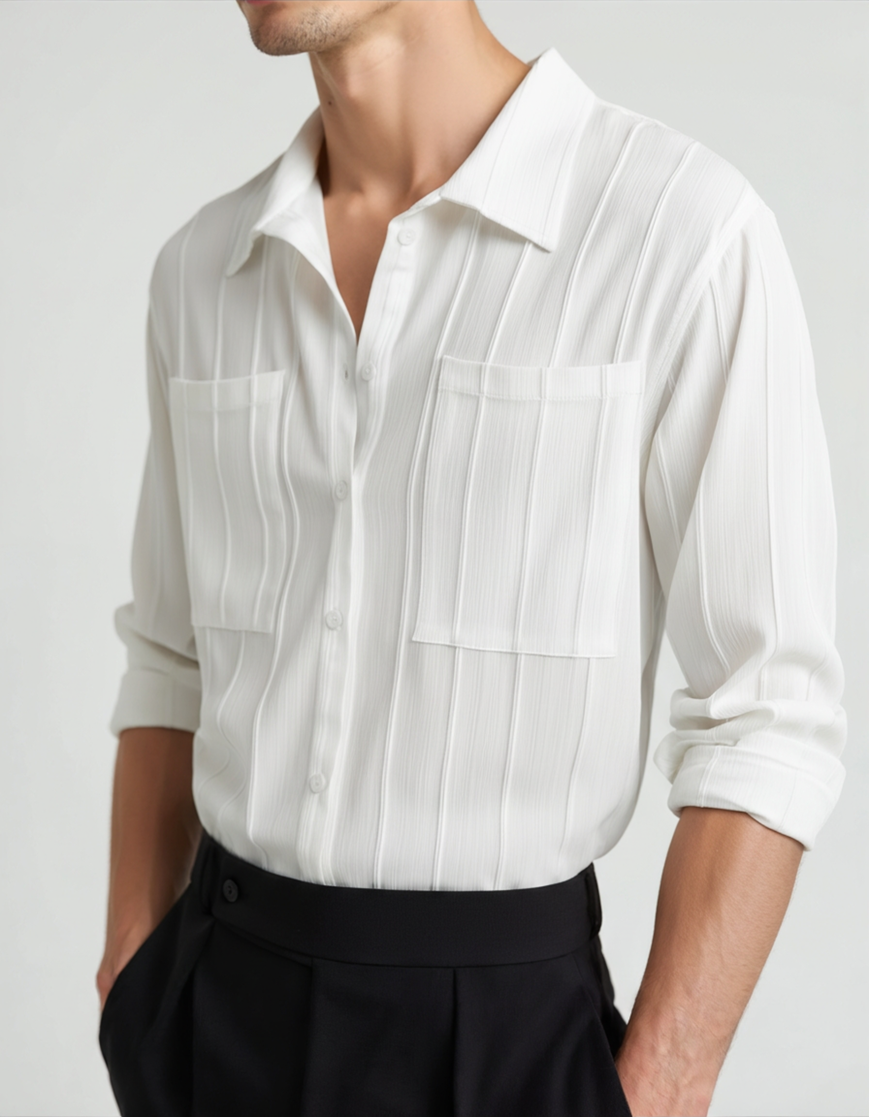 VALENTINI™ | Camicia testurizzata a coste
